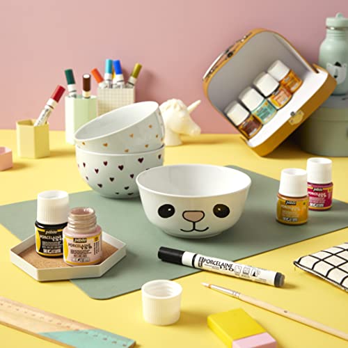 Pebeo Porcelaine 150, China Paint Fine Tip Marker - Anthracite Black (021009) Pebeo