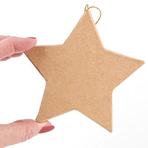 Factory Direct Craft Unfinished Paper Mache Star Ornaments for Crafting and Creating - 8 Stars Factory Direct Craft