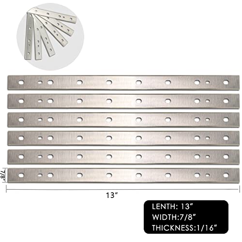 Planer Blades Knives for DeWalt DW735 7352 735X Thickness Planers with 13 Inch HSS Replacement Double edge 2 Set (6 pcs) Asieg Tool