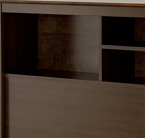 Prepac King Size Bed Headboard: Stylish Espresso King Headboard with Bookcase for King Size Beds, Freestanding (81.5" W x 43" H x 11" D) - ESH-8445 Prepac