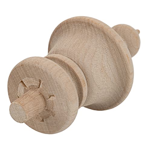 Turned Birch Wooden Finial | 3 1/2 Height | Unfinished Wood Finials for Crafts, Decorative Finials for Birdhouse, Grandfather Clock, Curtain Rod, UNIQANTIQ HARDWARE SUPPLY