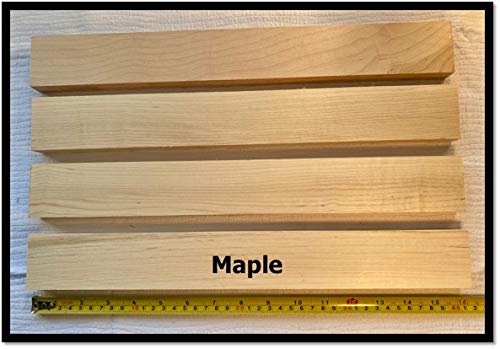 Woodchucks Wood Maple 3/4 Inch x 2 Inch x 16 Inch Solid Hardwood Lumber as Cutting Board Wood (6 Pack) Woodchucks Wood