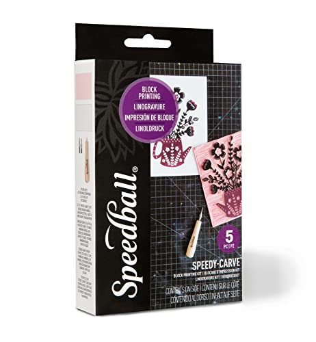 Speedball Speedy-Carve Block Printing & Rubber Stamp Making Kit, Standard Edition Speedball