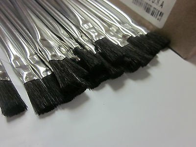 LOT of ~ 24~6" L 3/8" Wide Metal Handle Acid Brushes Brush Made in The USA Unknown