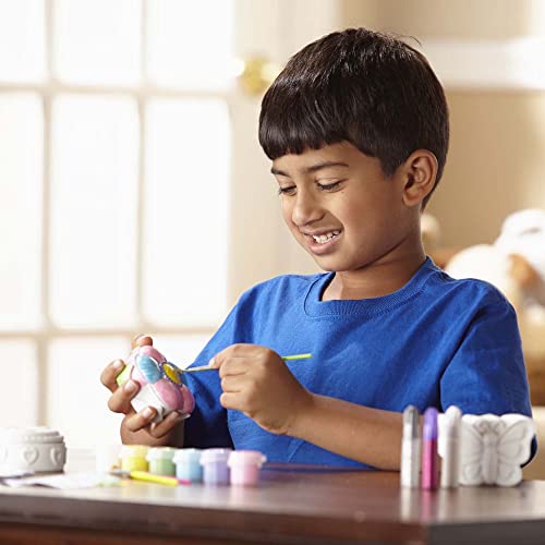 Melissa & Doug Created by Me! Favorite Things Craft Kits Set: Decorate-Your-Own Flower and Heart Treasure Boxes and Butterfly Bank Melissa & Doug