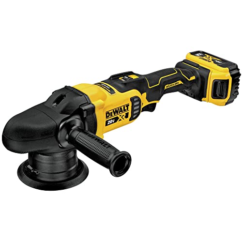 DEWALT 20V MAX* XR Cordless Polisher Kit, Variable-Speed, Random Orbit, 5-Inch (DCM848P2) DEWALT