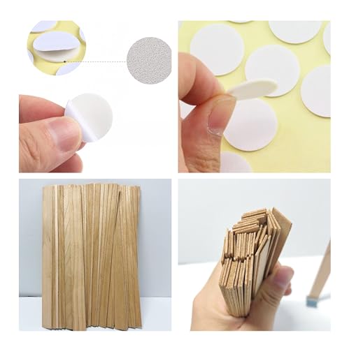 460 PCS Wooden Candle Wicks for Candle Making KIT, 200pcs Natural Candle Wood Wicks with Stand Candle Cores for DIY Candle Making Craft… Harnico