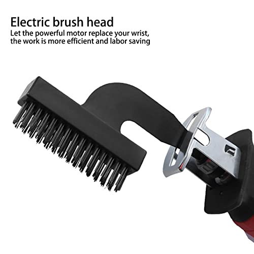 4 pcs Rust Removing Brush Shovel Set Nylon Wire Abrasive Brushes Reciprocating Blade Sabre Saw Cleaning Tool for Tile Cleaning, Floor Mud Cleaning, Walfront