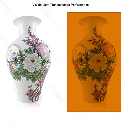 FreeMascot OD 6+ 190nm-490nm Wavelength UV light/Anti Blue Light Blocking Safety Glasses for 405nm, 445nm, 450nm,473nm Laser (Fit-over Frame 4) FreeMascot