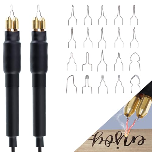 TEKCHIC 60W Professional Wood Burning Kit Pro Wood Burner Pyrography Tool with 20 Wire Nibs Tips Including Ball Tips TEKCHIC