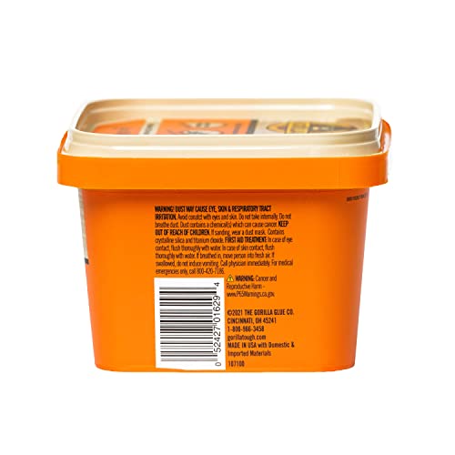 Gorilla All Purpose Wood Filler, 16 Ounce Tub, Natural (Pack of 1) Gorilla