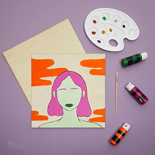 8-Pack 12x12 Wood Panels, Thin Plywood for Crafts, Painting, DIY, Art Projects, Engraving, 3 mm Birch Plywood Boards, Unfinished Wooden Signs (0.12 Bright Creations