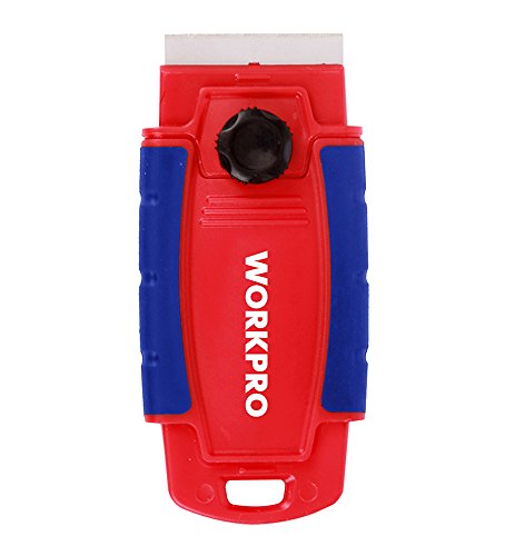 WORKPRO W018003 Razor Blade Scraper, Fully Retractable, 4-Positions (Single Pack) WORKPRO