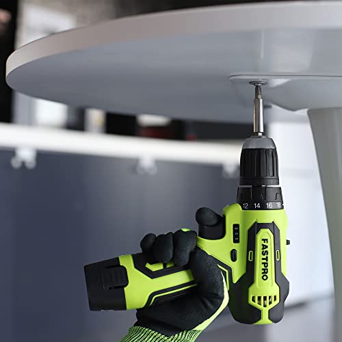 FASTPRO 175-Piece 12V Cordless Drill Set, Drill Driver and Home Tool Kit, House Repairing Tool with 12-Inch Storage Tool Bag, For DIY, Home FASTPRO