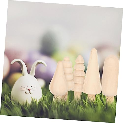 Operitacx 5pcs Toys for Kids Kid Toy Kids Toys Toy's for Kids Toy for Kids Wooden Mini Tree DIY Trees DIY Supplies Unfinished Wood Christmas Trees Operitacx