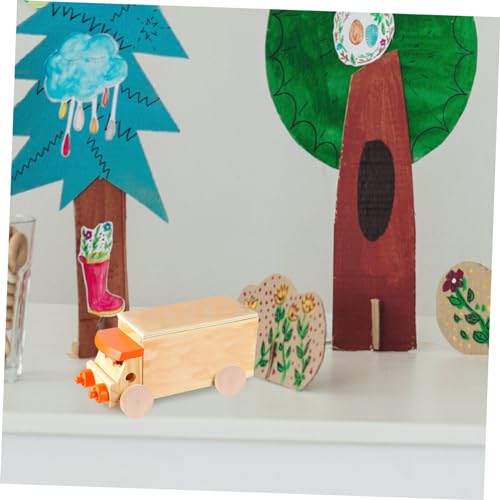 ifundom 1 Set Wooden Wheel Wooden Toy Wheels Small Dowels for Crafts Small Car Accessories Wooden Craft Toys Mini an Fittings Kid Toys Wood Wheels ifundom