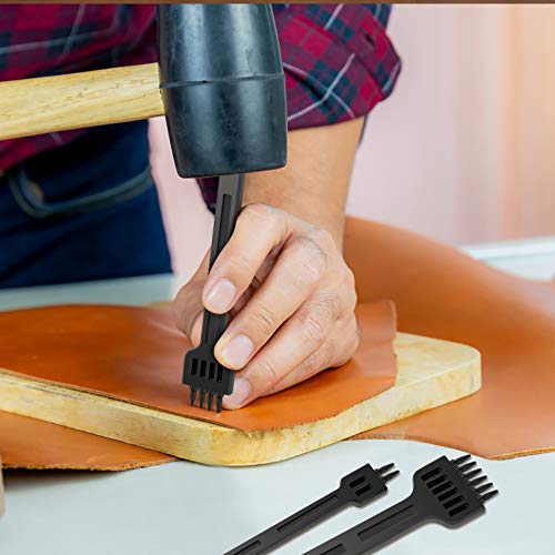 BESPORTBLE 3pcs Leather Craft Tool Curved Stitching Chisels DIY Prong DIY Tools Round Hole Chisel Hole Punch Kit Leather Tooling Leather Punch Tool BESPORTBLE
