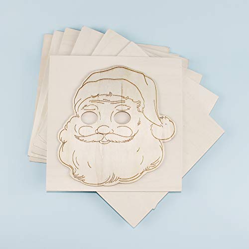 RIVERKING Square Wood Sheets, Unfinished Poplar Plywood for Arts Crafts and DIY Projects (10 pcs, 8 x 8 x 0.1 Inch) RIVERKING