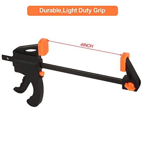 LISHINE 4 Inch Bar Clamps for Woodworking, 8 Pack Quick Grip Clamps Trigger Clamp One Handed Ratchet Clamp, Mini Small Bar Clamp for Craft LISHINE