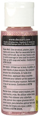 DecoArt Craft Twinkles Paint, 2-Ounce, Sparkling Pink DecoArt