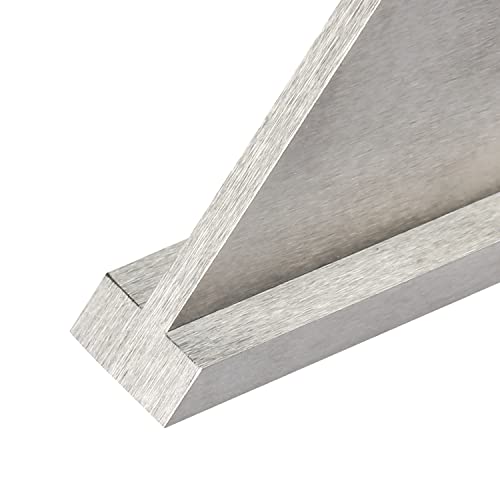 Boomgood 45 Degree Miter Square Machinist Engineer Square with Base DIN 875/2 Angle Ruler Hardened Steel 6x4 Inch, Silver ANGIEHAIE