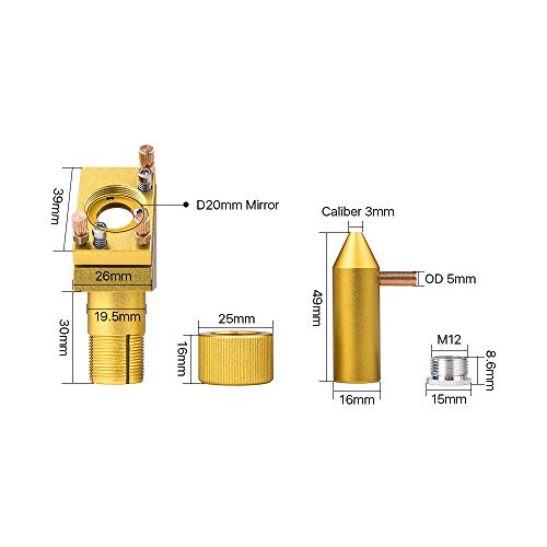 Cloudray K Series Head D12 FL50.8 for 2030 4060 K40 Laser Engraving Cutting Machine Cloudray