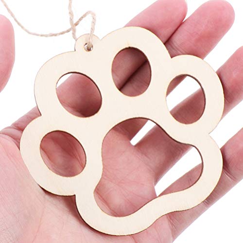 Healifty 30pcs Bear Printed Wood Chip Pendant Unfinished Wood Slices Bear Wood Cutout Unfinished Bookmark Bear Shape Gift Blank Bookmarks Wooden Healifty