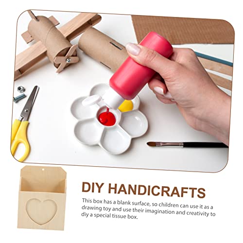 Operitacx 2pcs Love Envelope Box Kids Play Mailbox Unfinished Thank You Cards Holder Wall Magazine Holder Pencil Cup Pot Wall Mounted Mail Holder Operitacx