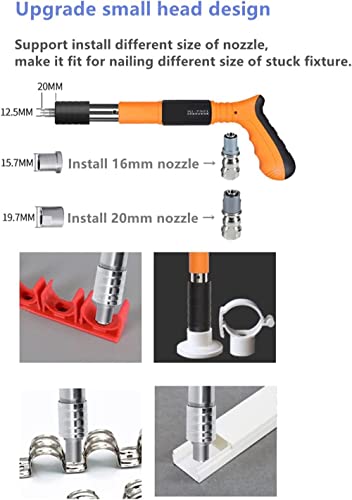 Manual Mini Steel Nail Gun 3 Gears Power Adjustable Wall Nail Guns for Ceiling/Wire Hider/Fixture Install Nail Shooting Machine Fastener Tools with AiFeelife