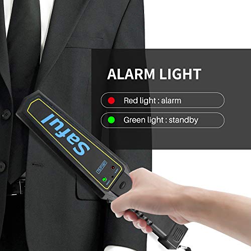 Handheld Metal Detector Security Portable Adjustable Sensitivity Sound Vibration Alerts Detects Weapons Knivers Screw Scanner Detects LQMEILI