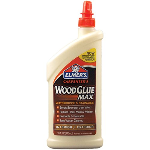 Elmer's E7310 Carpenter's Wood Glue Max Interior and Exterior, 16 Ounces, 16 Fl Oz Elmer's
