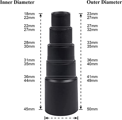 ANBOO Vacuum Attachments Set, 1 1/4 inch Vacuum Accessories Cleaning Kit Hardwood Floor Brush Attachments Extension Wands with Standard Hose Adapter, ANBOO