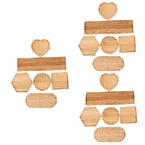 EXCEART 18 Pcs Mosaic Tray DIY Accessories Ornaments Food Tray Rectangular Tray DIY Mosaic Making Crafts Fillable Mosaic Plate Home Tray Fillable EXCEART