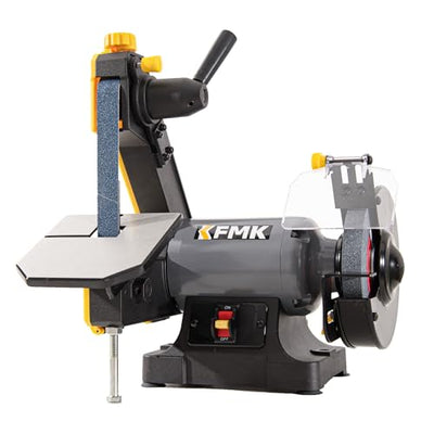 KFMK High Speed 6" Bench Grinder & 1"x30" Belt Sander Combo, Bench Belt Sander & Grinder for Metalworking, Belt Grinder for Knife Making, sharpening