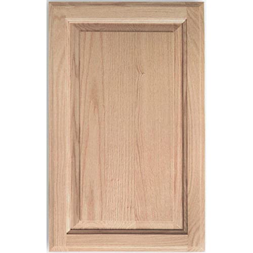 ONESTOCK 12W x 24H Unfinished Oak Kitchen Cabinet Door Replacement, Raised Panel Red ONESTOCK
