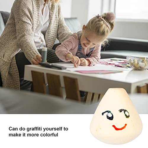 50Pcs Wood Beads Cone Shape Round Unfinished Wooden Loose Beads Wood Spacer Beads for Crafts DIY Jewelry Making Decoration Hztyyier