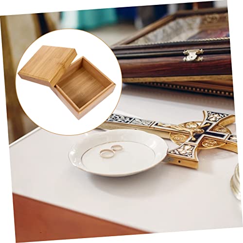 MAGICLULU 3 Pcs Wooden Storage Box Unfinished Wood Crates Jewelery Organzer Jewelry Organizer Clear Wooden Treasure Containers Tarot Jewelery MAGICLULU