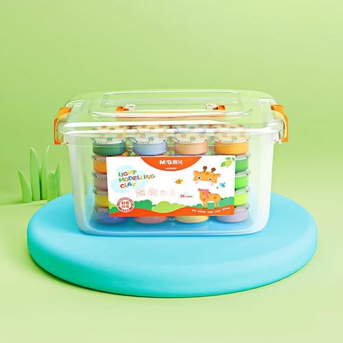 36 Colors Clay Kit Modeling Clay for Kids, Safe and Non-Toxic Clay with Sculpting Tools and 8 Mold, Ideal Halloween Christmas Gift for Kids M&G