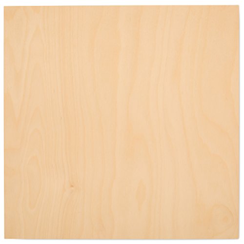 6 mm Baltic Birch Plywood 1/4 x 12 x 12 Inch, Box of 1 B/BB Grade Craft Wood, Stronger Than Basswood Sheets, for Laser, CNC Cutting and Wood Burning, Woodpeckers