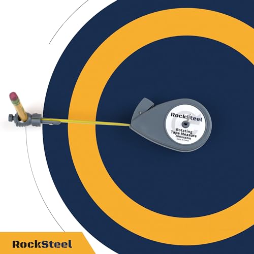 Roto Tape Compass | Rotating Tape Measure Beam Compass Alternative Circle Drawing Tool to Draw Arcs (Not 2 inches Short!) Rocksteel