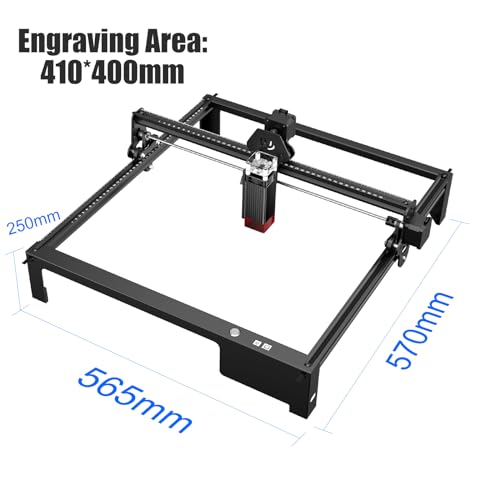 IWECOLOR Laser Engraver, 50W High Accuracy Laser Engraving Machine with 410x400mm Large Working Area, 5.5-7.5W Laser Power Engraver and Cutter for IWECOLOR
