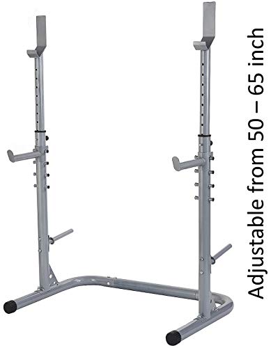 BalanceFrom RS 60 Multifunctional Workout Station Adjustable Olympic Workout Bench with Squat Rack, Leg Extension, Preacher Curl, and Weight Storage, BalanceFrom