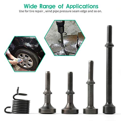 Anndason 5 Pcs Smoothing Pneumatic Air Hammer Pneumatic Chisel Bits Tools Kit Anndason
