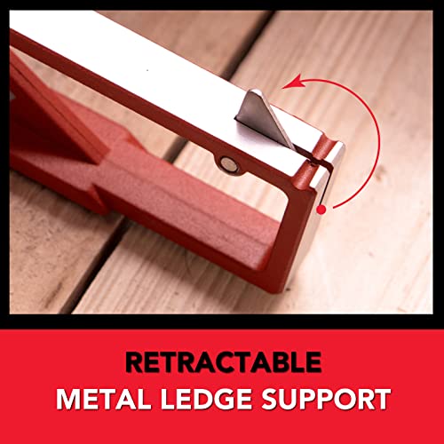 Kapro - 353 Professional Ledge-It Try & Mitre Square - For Leveling and Measuring - Features Stainless Steel Blade, Retractable Ledge, and Etched KAPRO