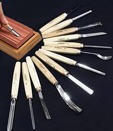 Sharpening Stones for Wood Carving Tools - Whetstones Carvers Sharpener -Gouge Stone 400 & 1000 Grit with Removable Nonslip Pads and A Bamboo Base, WoodArtSupply