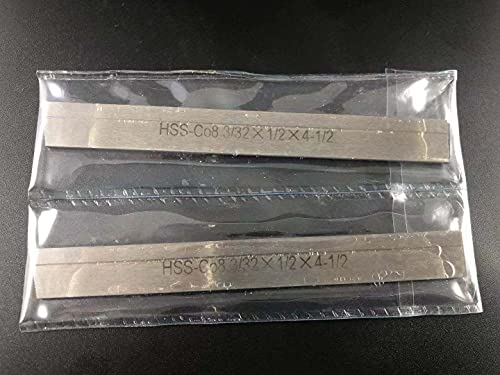 Set of 2 8% Cobalt 3/32" x 1/2" x 4-1/2" for Lathe Parting Cut Off Blade Parallel Tyle LLDSIMEX