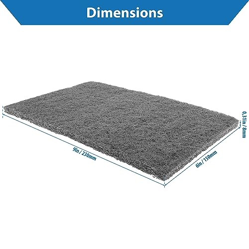TJR® Scuff Pads 10-Pack – Non-Woven Fleece Buffing Pads for Automotive, Autobody – Multipurpose 6 x 9 Inch Scouring Pad – Tear Resistant Wet and Dry TJR