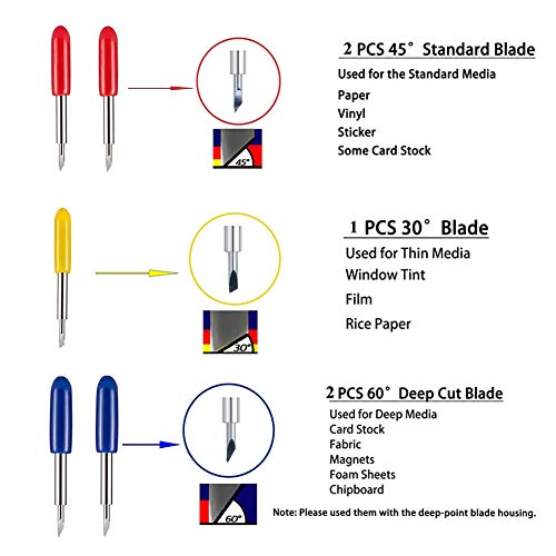 EVISWIY 4PCS 12x24 Mats for Cricut Maker 3/Maker Explore Air 2/Air/One with 5 PCS Blades StandardGrip/LightGrip/StrongGrip/FrabricGrip Multiple Green EVISWIY