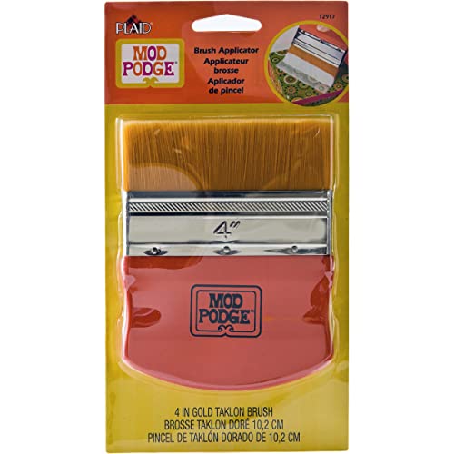 Mod Podge Gold Brush Applicator 4-Inch, 12917 Taklon, 1 Pack Mod Podge