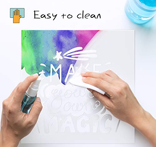 ilauke 10 Pieces 7.5mil Mylar Stencil Sheets, 12x12 inch Reusable Blank Stencil Vinyl, Clear Mylar Template for Cricut Cutting Machine, Make Your Own ilauke